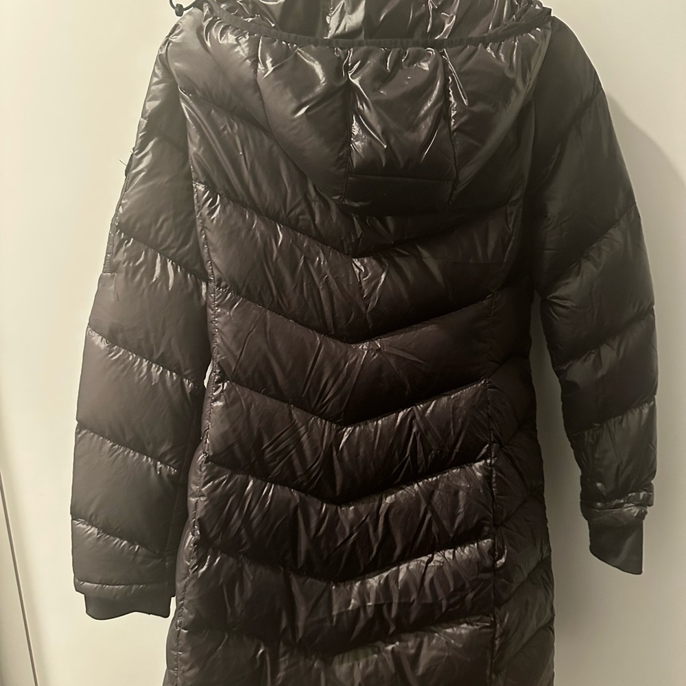 Andrew Marc Women's Black Quilted Hooded Puffer Coat